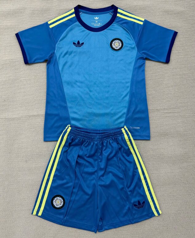 Kids-Leeds United 26/27 GK Blue Soccer Jersey